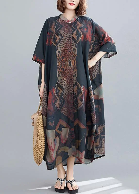 Classy Stand Collar Summer Dresses Fashion Ideas Black Abstract Pattern Long Dresses sweetheart Neckline Romantic Classy Stand Collar Summer Dresses Fashion Ideas Black Abstract Pattern Long Dresses sweetheart Neckline Romantic