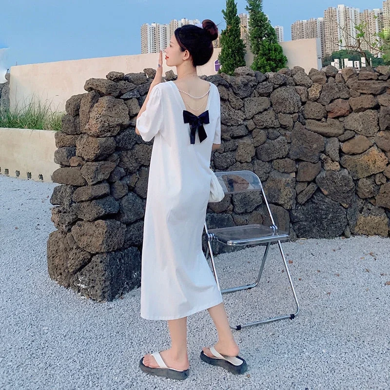 Cost-Effective College Style Maxi Long Dress Elegant For Women Summer 2022 Clothes Harajuku Ladies Dresses Loose Casual Tunics Vintage classic Cost-Effective College Style Maxi Long Dress Elegant For Women Summer 2022 Clothes Harajuku Ladies Dresses Loose Casual Tunics Vintage classic