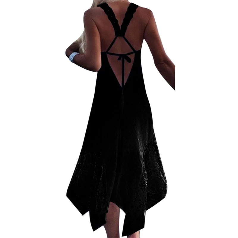Sexy Backless Dress Women Club Party Sundress White Lace Elegant Lady Long Dress Summer Beach Boho Dress Plus Size 5XL Tunics Hiking breathable Sexy Backless Dress Women Club Party Sundress White Lace Elegant Lady Long Dress Summer Beach Boho Dress Plus Size 5XL Tunics Hiking breathable