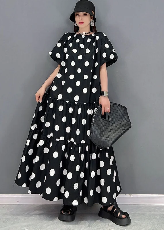 Loose Black O-Neck Wrinkled Wear On Both Sides Cotton Long Dress Short Sleeve Tunics Party sparkling Loose Black O-Neck Wrinkled Wear On Both Sides Cotton Long Dress Short Sleeve Tunics Party sparkling