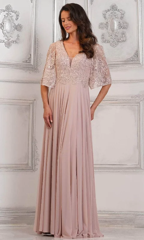 Marsoni by Colors MV1302 - Cape Sleeve A-Line Formal Dress Tunics Trendy modern