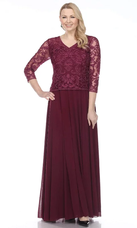 Soulmates 1901 - Soutache Lace V-Neck Long Dress Tunics stripes playful