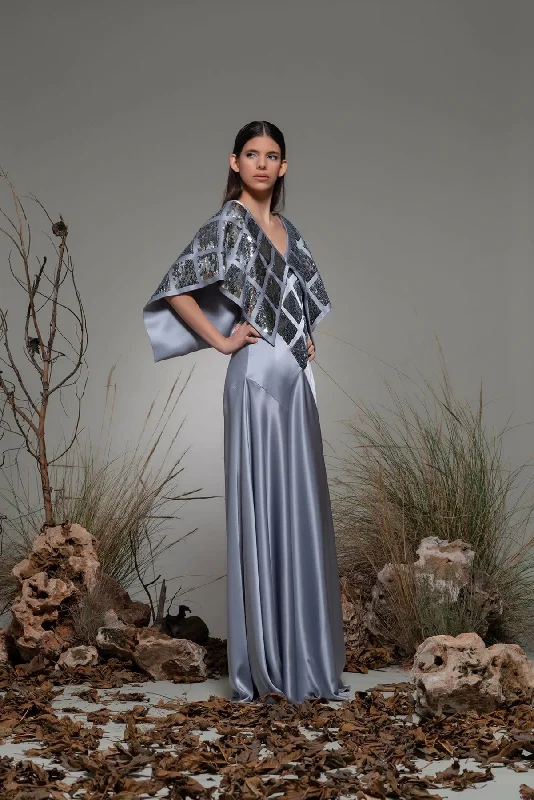 V neck cape sleeves dress Tunics Recommended stylist