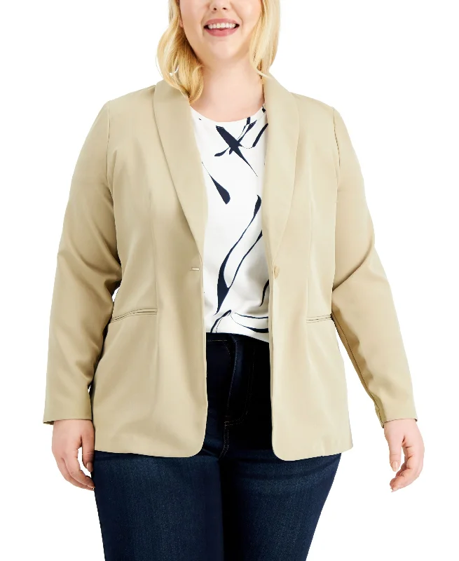 Alfani Plus Size Shawl Collar Blazer Women's Simple Jacket