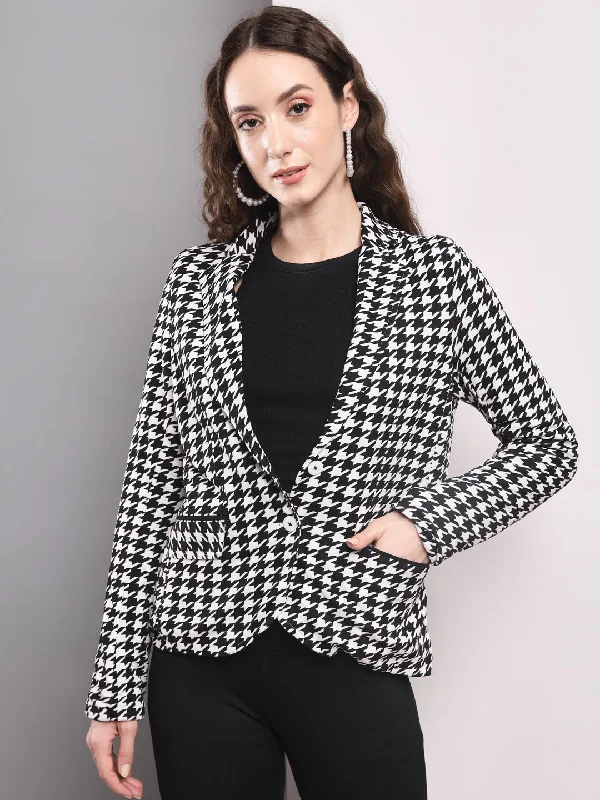 TANDUL Women Printed Single Breasted Casual Blazer (Multicolor) Women's Party Jacket TANDUL Women Printed Single Breasted Casual Blazer (Multicolor) Women's Party Jacket