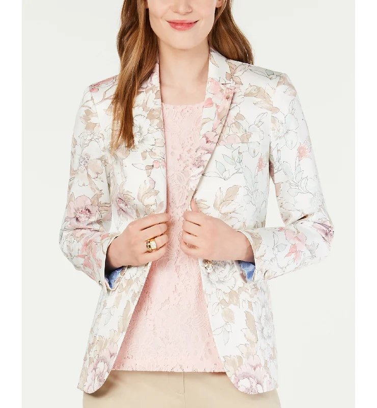Tommy Hilfiger Floral Print Blazer Women's Trendy Jacket