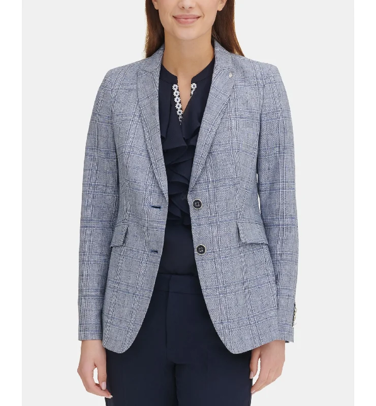 Tommy Hilfiger Plaid Blazer Women's Premium Blazer