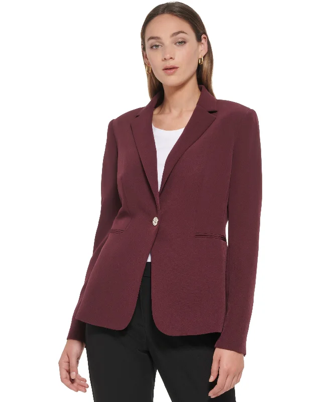 Tommy Hilfiger Womans Single Button Flex Fit Blazer Women's Vintage Suit
