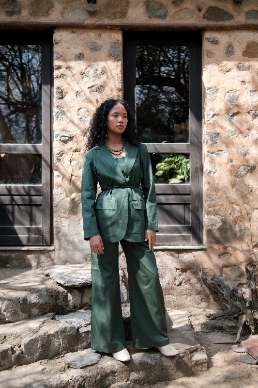 The Terra Tribe Deep Green Cambridge Blazer Women's Radiation Jacket