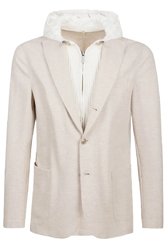 Single Breasted Hooded Blazer Women's Daily Blazer