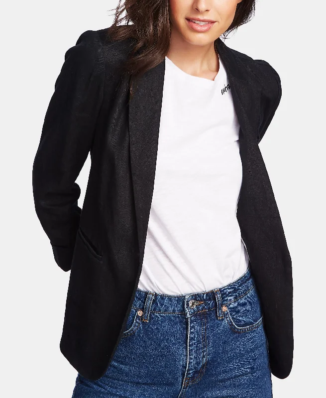 1.State Linen Double Breasted Blazer Women's Business Blazer