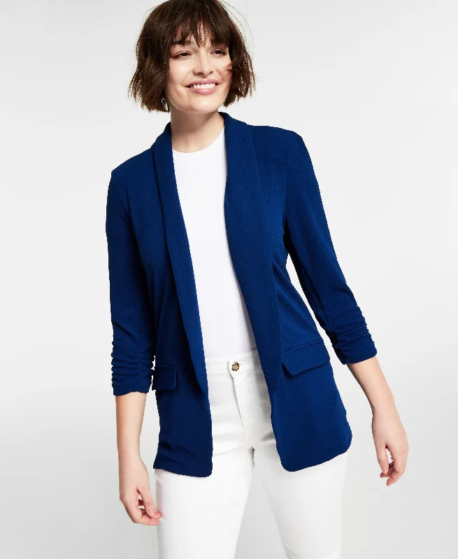 Bar III Lightweight Knit 3/4 Sleeve Blazer Women's Classic Blazer
