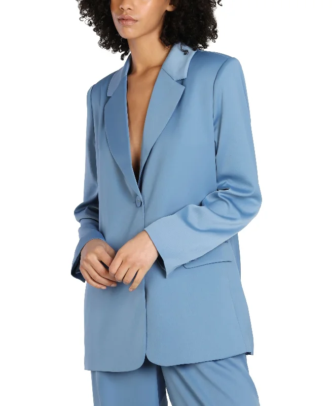 Bar III Nicole Williams English Boyfriend Blazer Women's Brand Blazer