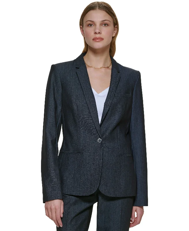 One-Button Blazer Women's Premium Blazer