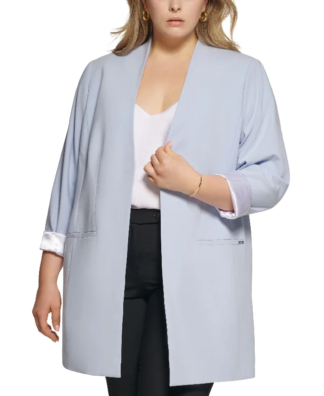 Calvin Klein Plus Size Lux Roll Tab Blazer Women's Vintage Suit