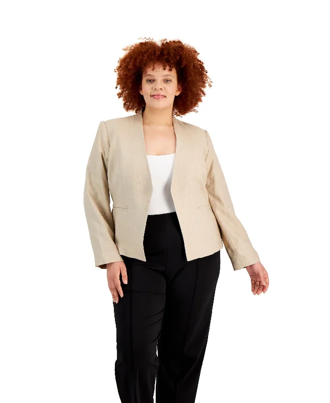 Calvin Klein Plus Size Open-Front Blazer Women's Custom Jacket