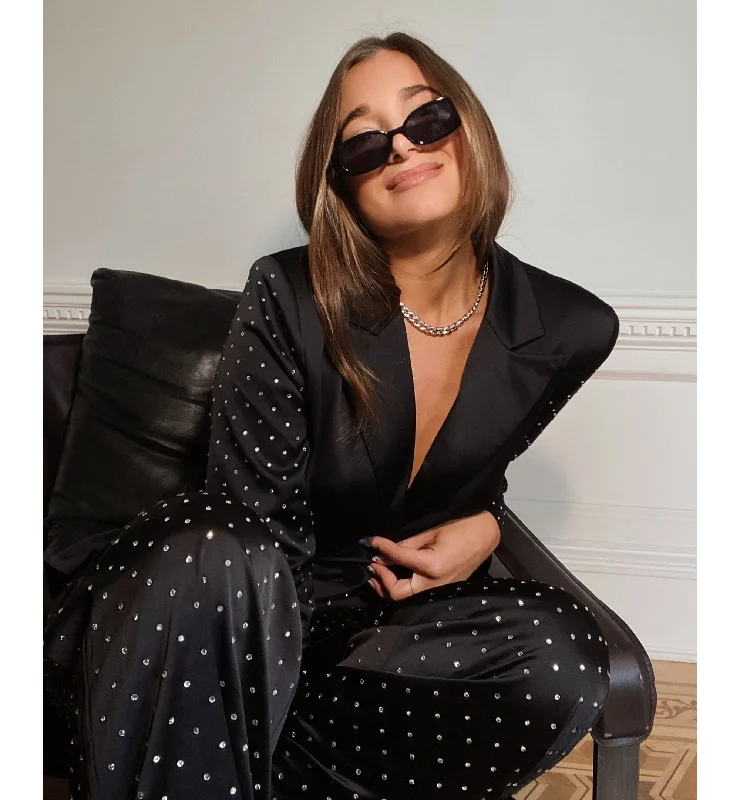 Danielle Bernstein Studded Blazer Women's Long Blazer