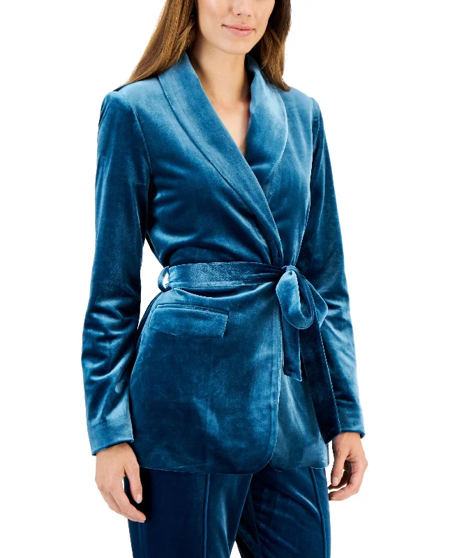 INC International Concepts Velvet Wrap Blazer Women's Handmade Blazer