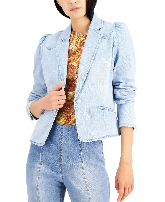 Women's Puff-Sleeve Blazer Women's Simple Blazer
