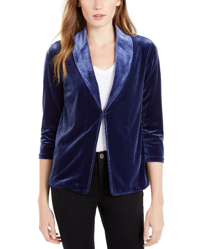 Maison Jules 3/4 Sleeve Velvet Blazer Women's Custom Jacket
