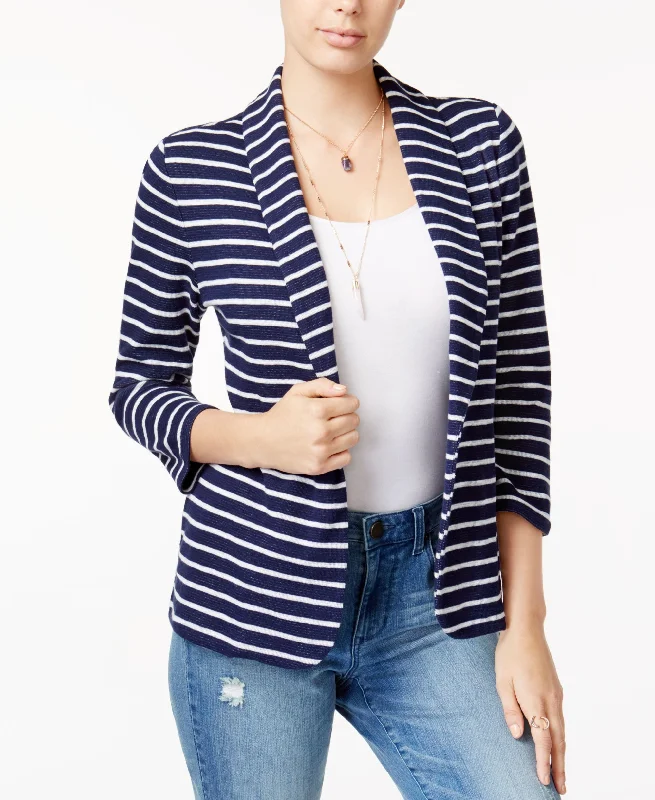 Maison Jules Striped Knit Blazer Women's High-End Blazer