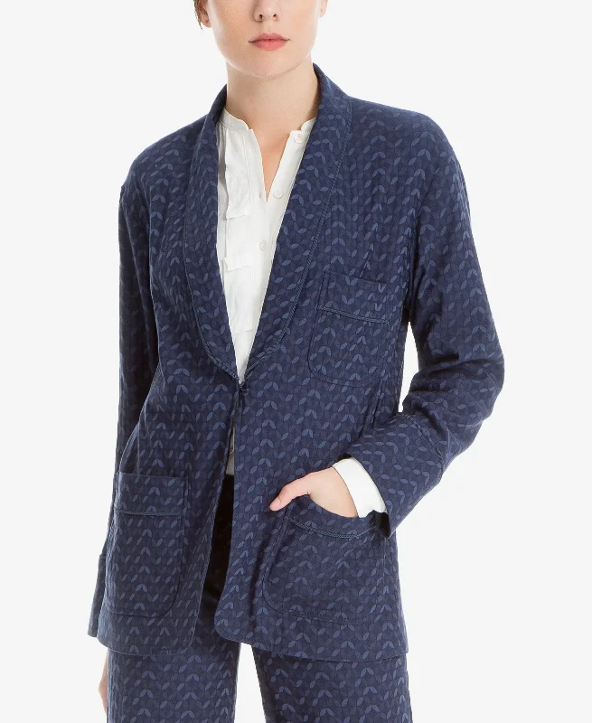 Max Studio London Shawl Collar Jacquard Blazer Women's Simple Jacket