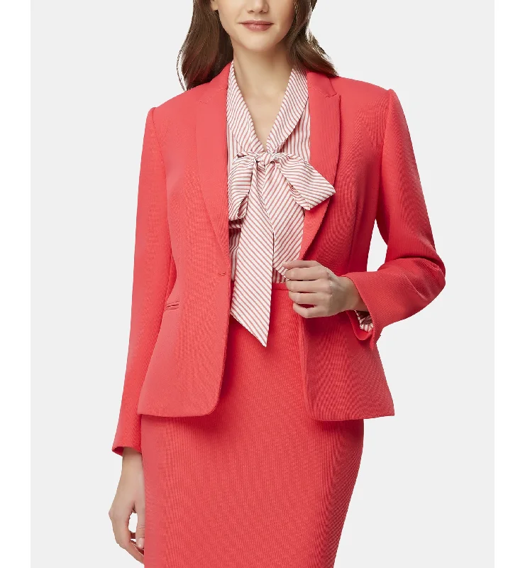 Tahari Asl Single Button Peak Lapel Blazer Spring Women's Coat