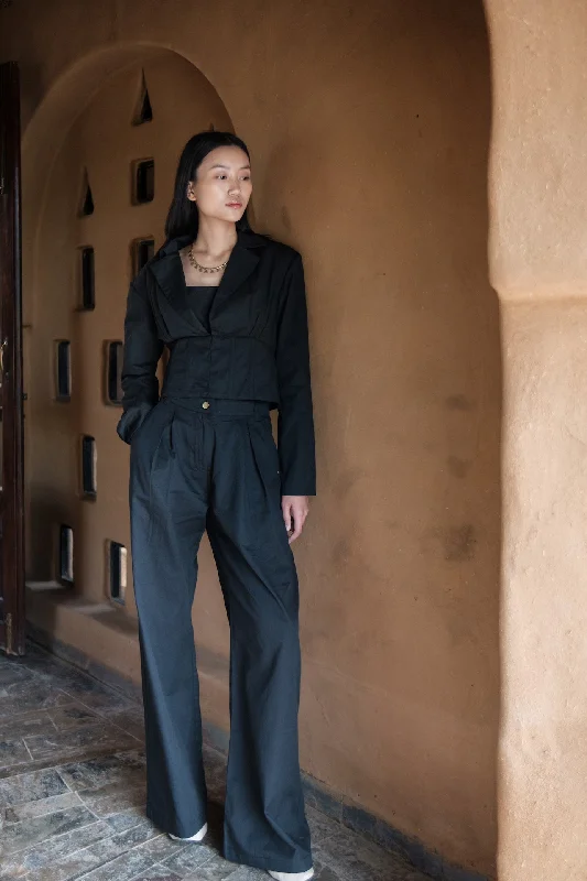 The Terra Tribe Black Milano Blazer Women's Premium Blazer