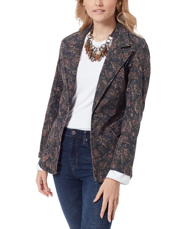 Women's Margot Printed Single-Breasted Blazer Women's Vintage Suit