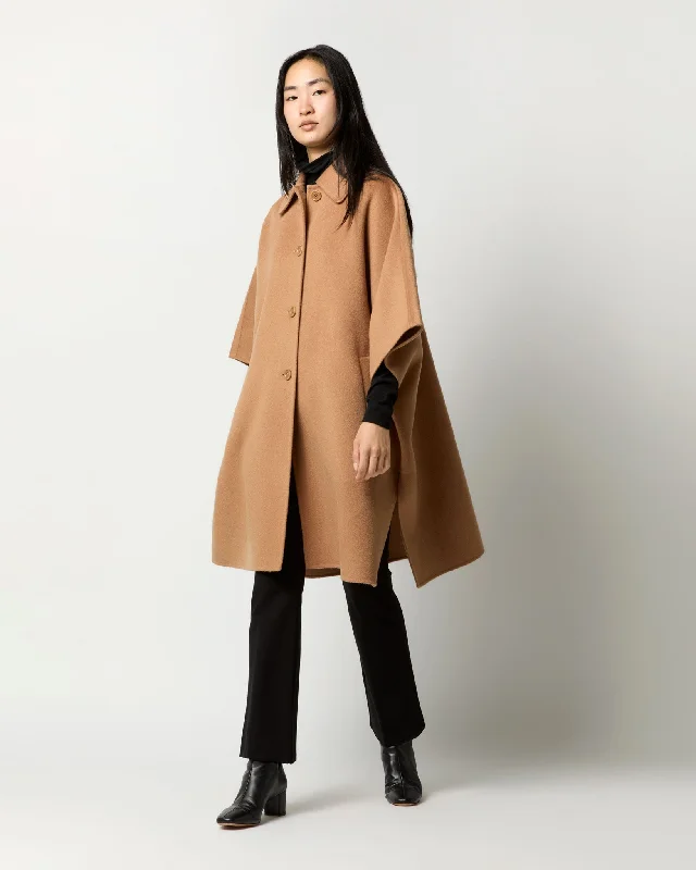 739 Mod Coat in Camel Buttoned Zippered Snapped