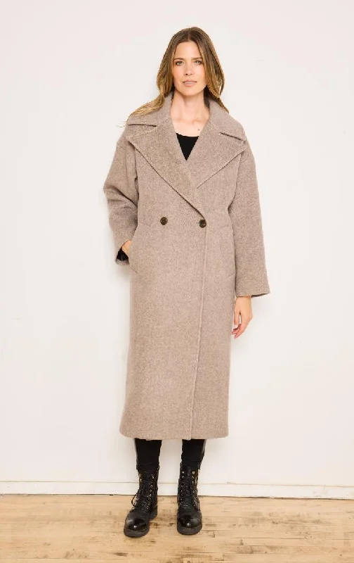 HISO - Herringbone Notch Collar Coat Embroidered Appliqued Beaded