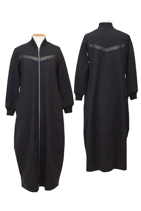Zip Front Sweatheart Coat Jersey Tulle Batik