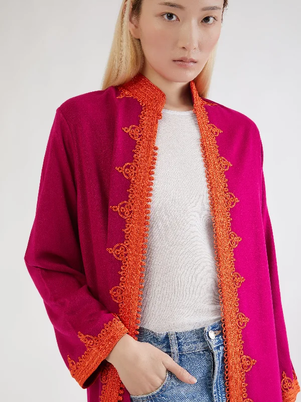 Moroccan cashmere coat Three-Quarter Sleeve Elbow Sleeve Wrist Sleeve