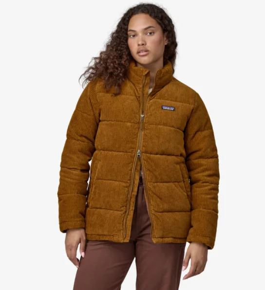 Patagonia Women's Cord Fjord Coat Suede Faux Fur Shearling