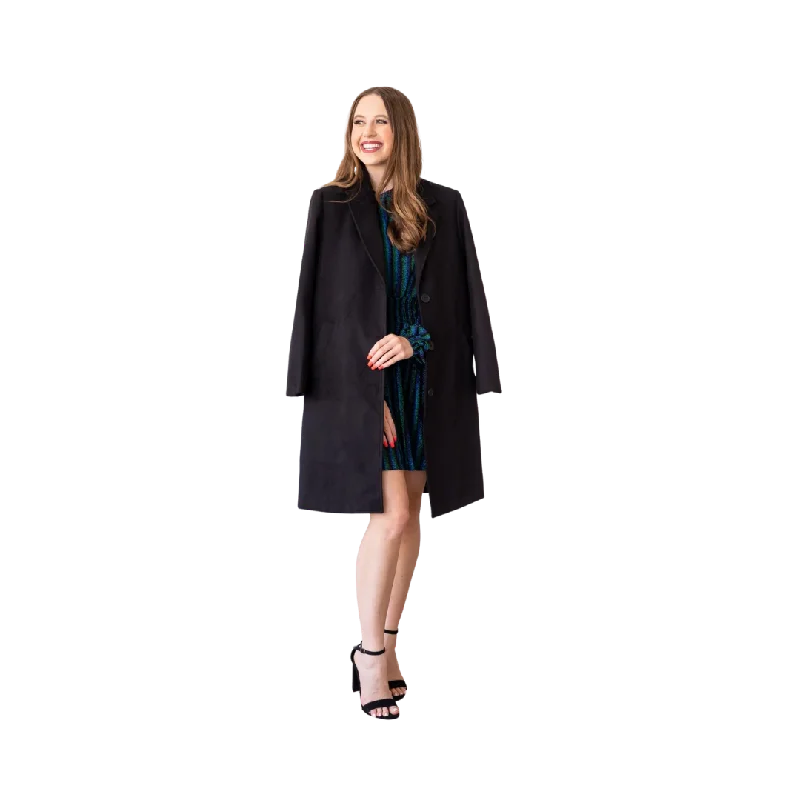 Southern Grace Women's The Phoebe Black Coat Nylon Polyester Spandex