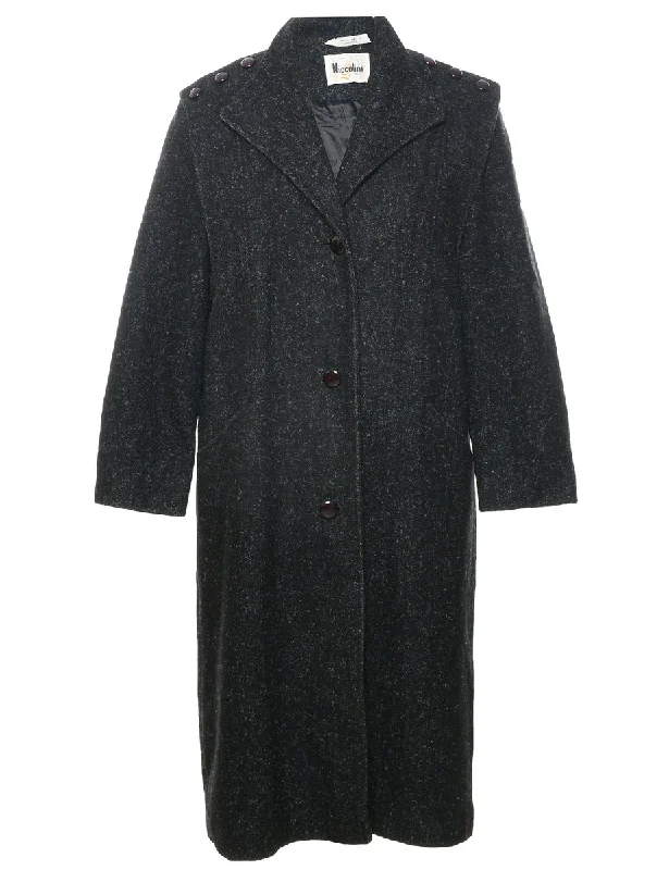 Black Wool Coat - M Coat Overcoat Trench Coat