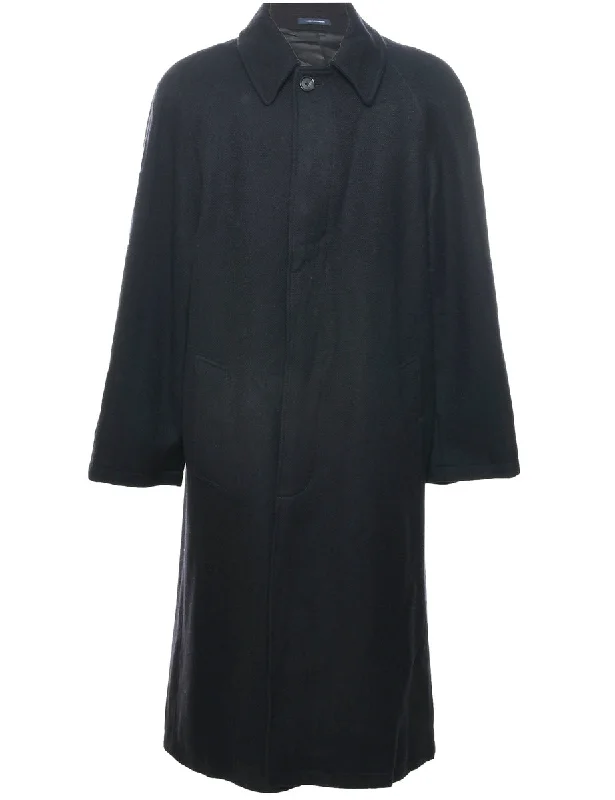 Black Wool Coat - XL Parka Down Jacket Wool Coat