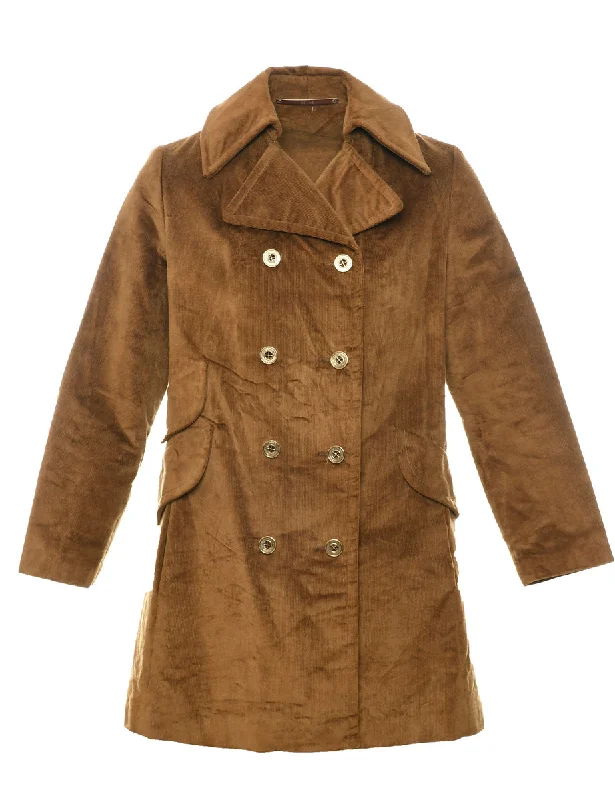 Brown Coat - M Crew Neck V-Neck Boat Neck