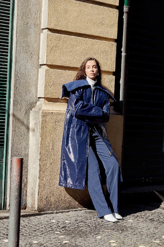 Magni Aviator Coat Dark Blue Blazer Duffle Coat Pea Coat