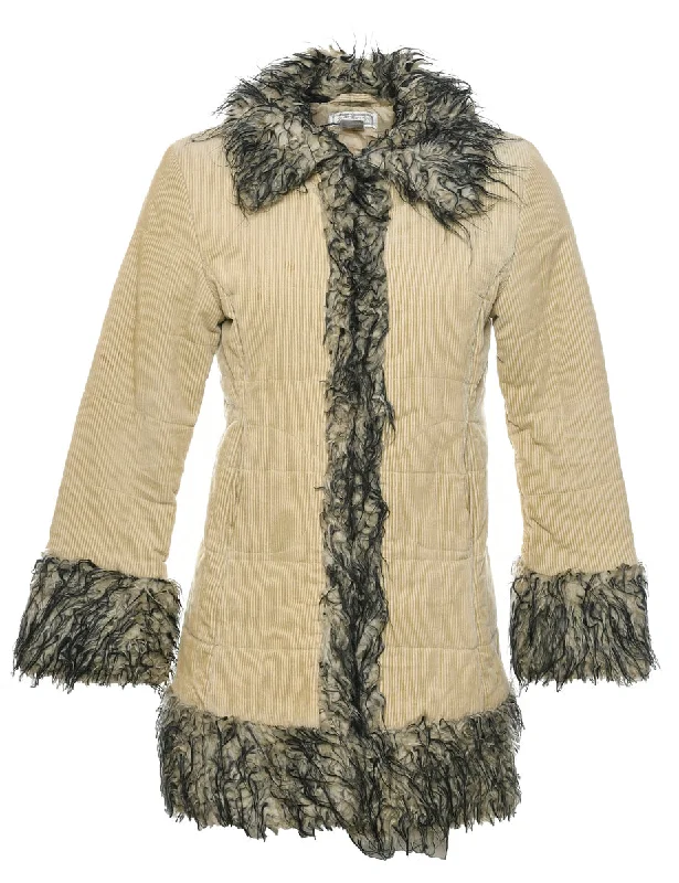 Corduroy Coat - S Trench Wool Cashmere