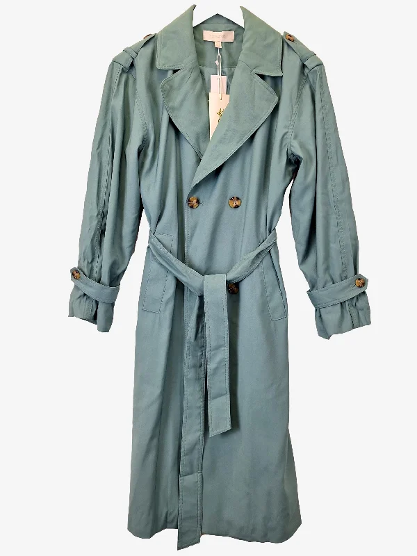 Foxwood Classic Posh Teal Trench  Coat Size S Three-Quarter Sleeve Elbow Sleeve Wrist Sleeve