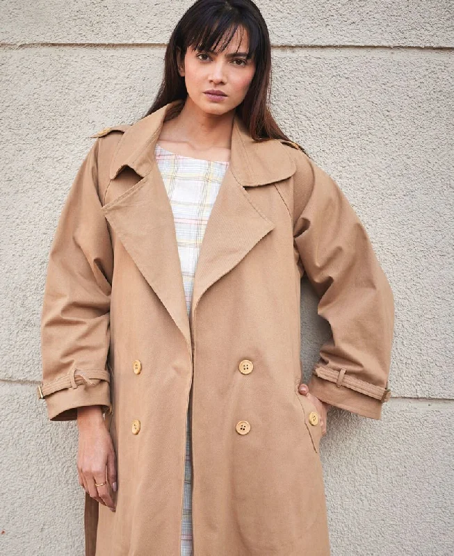 Heart Wood Trench Coat Parka Anorak Hoodie