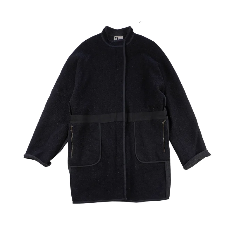 Lanvin Coat - Women's 4 Suede Jacket Faux Fur Jacket Puffer Jacket