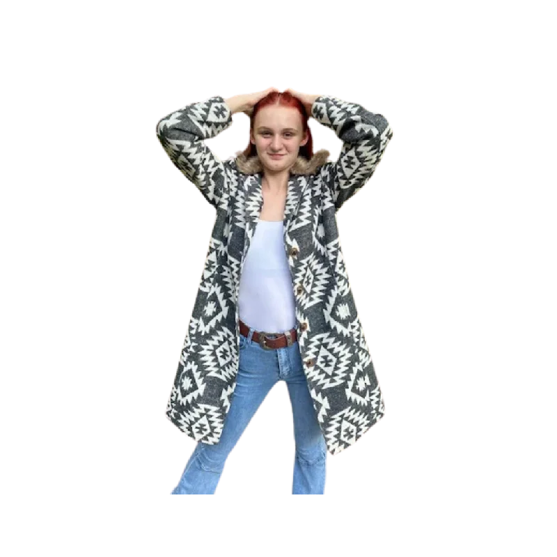 Montana Co Women's Western Aztec Coat Stole Shawl Scarf