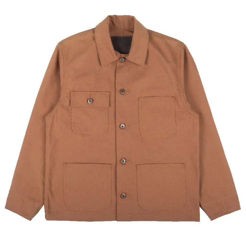 Chore Coat - Brick Canvas Anorak Windbreaker Fleece