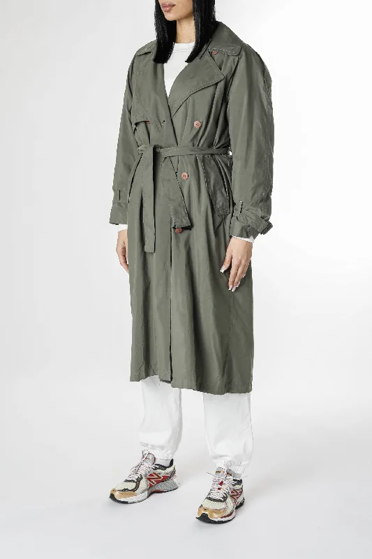 Vintage Trench Coat - M Hooded Jacket Zipper Jacket Button Jacket
