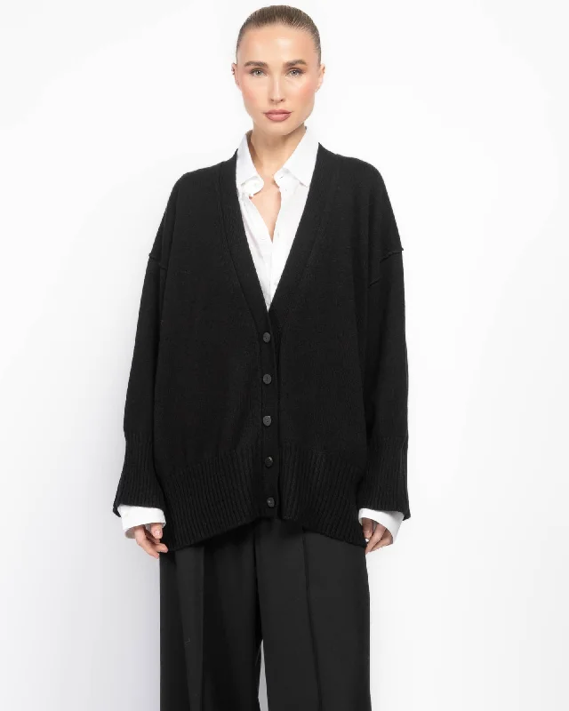 Oversized V-Neck Cardigan Anti-Pilling Anti-Shrink Durable