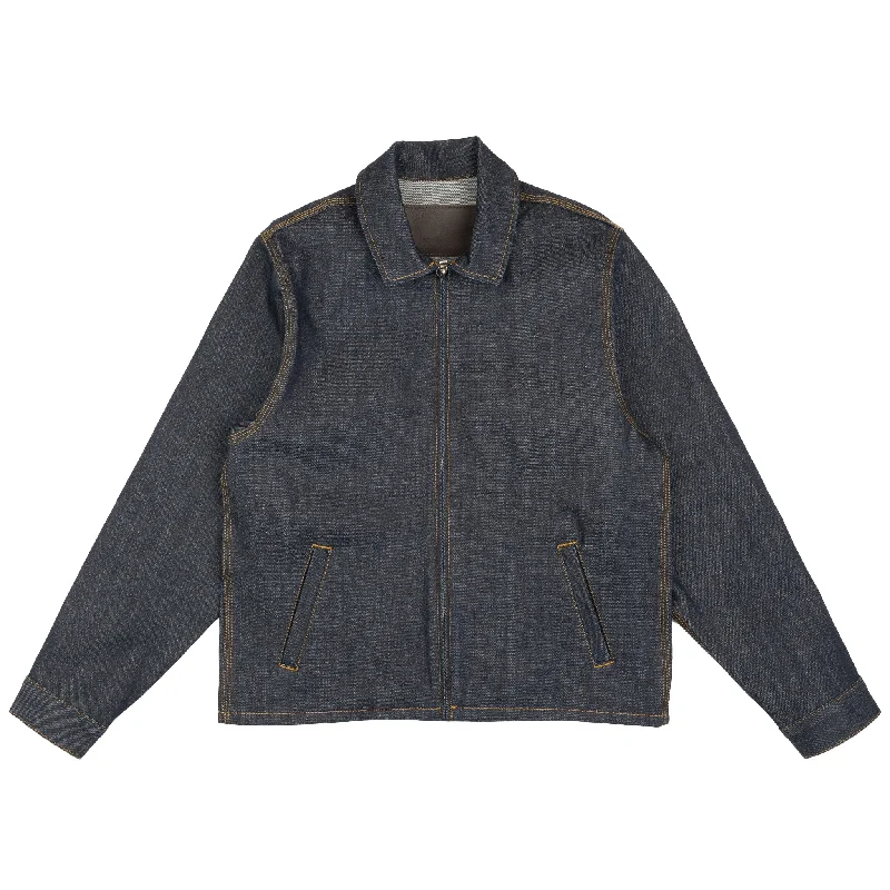 Zip Chore Coat - Left Hand Twill Denim Buttoned Zippered Snapped