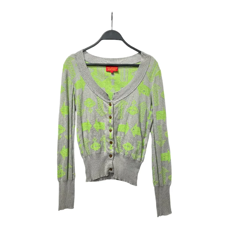 Vivienne Westwood RED LABEL/Cardigan/2/Graphic/Cotton/GRY/GREEN ORBS Polka Dot Checkered Tartan