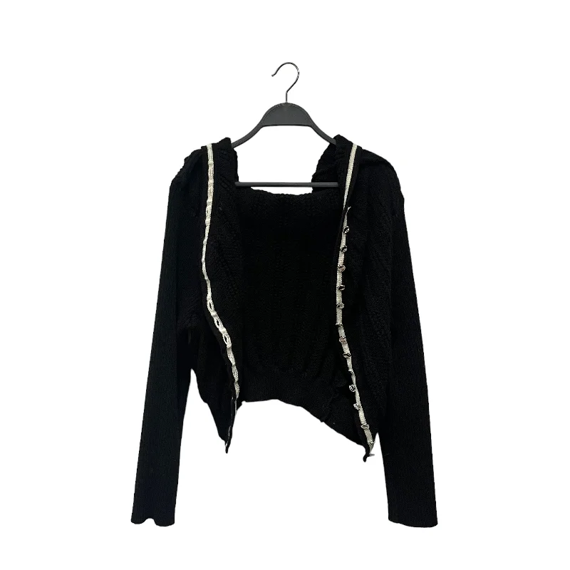 Y/PROJECT/Cardigan/M/BLK/SILVER BUTTONS Striped Floral Plaid